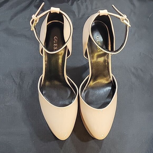 GUESS RACHAL PATENT ANKLE STRAP D'ORSAY PLATFORM PUMPS DILLARD'S - Picture 2 of 16